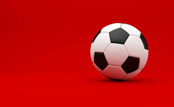 istock Soccer Ball on White Studio Background. Minimal concept. 2159783319