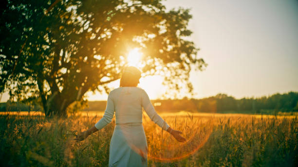 istock Serene Outdoor Walk in Golden Hour 2159788839