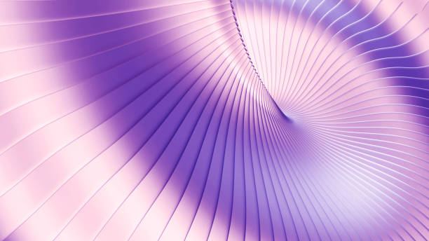 istock Abstract background, 3d purple metal wavy stripes pattern, interesting striped 3D wallpaper. 2159791856