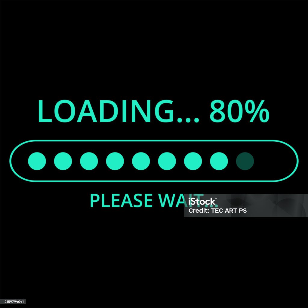 80s Loading Bar Loading Bar 80 Stock Illustration - Download Image Now - Circle ...