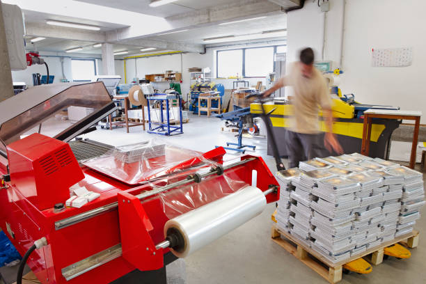 Person working in the printshop