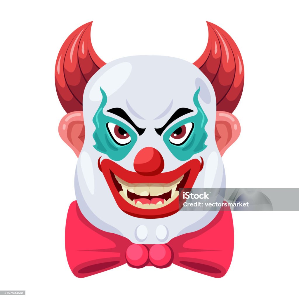 Buffoon Drawing A Flat Vector Of Spooky Buffoon Face Laughing Stock Illustration ...