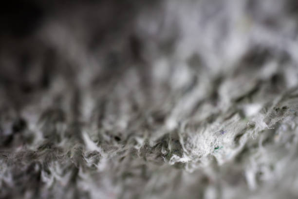 istock Extreme close up of old gray handmade paper mache with a structure and rough texture. 2159805986
