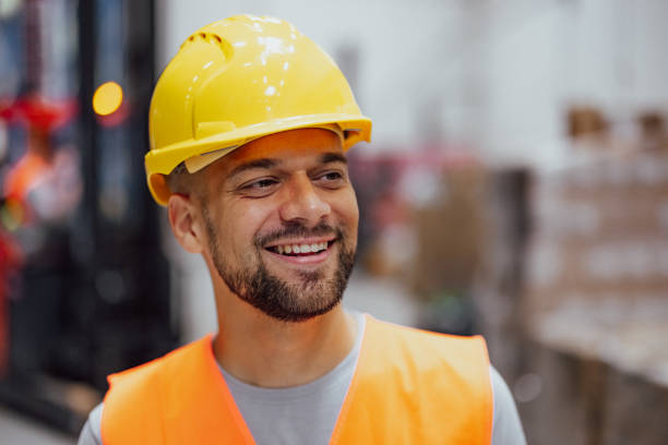 istock Portrait of smiling warehouse worker 2159806777