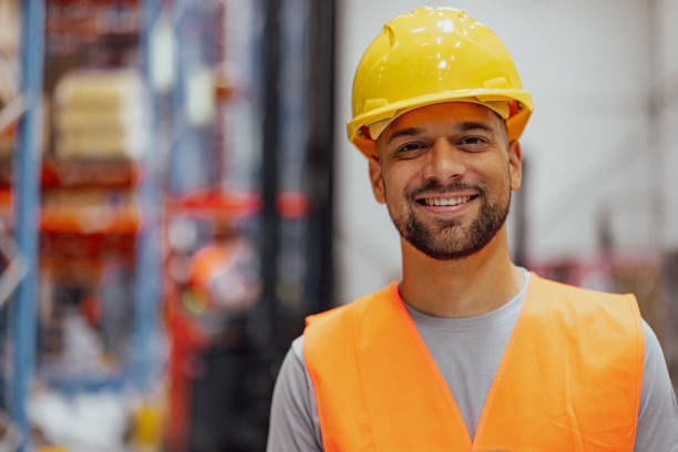 istock Portrait of smiling warehouse worker 2159807350