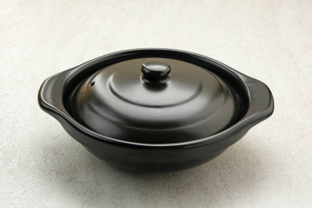 Black Bowl Empty Clay Pot