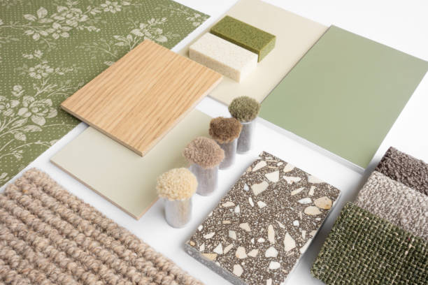 istock Green Natural Modern Interior Design Materials Board With Samples and Swatches 2159808784