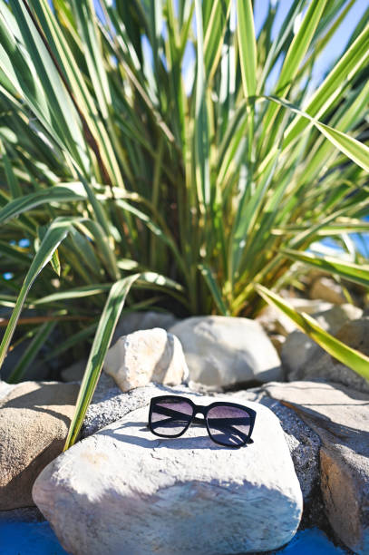 Close up of sunglasses, summer concept.