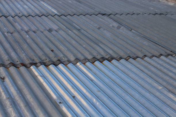 istock Old metal sheet roof texture 2159812555