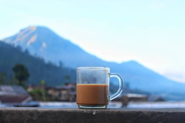 istock relax time, cup of milk coffee 2159812656