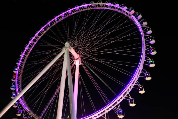 Sao Paulo, Brazil: Roda Rico, largest Ferris wheel in Latin America. Night scene.