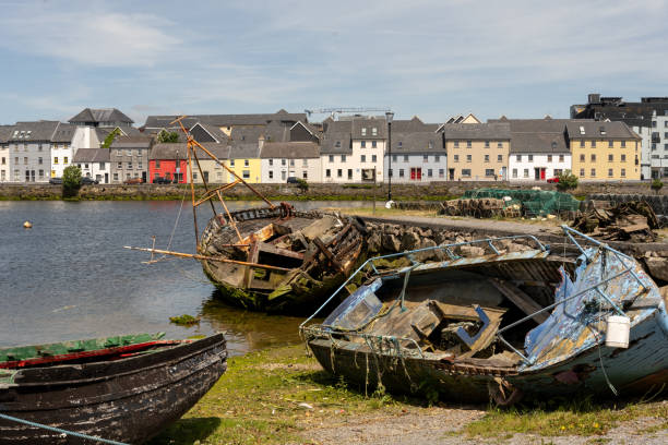istock Disused boats on Gallway beach 2159813260