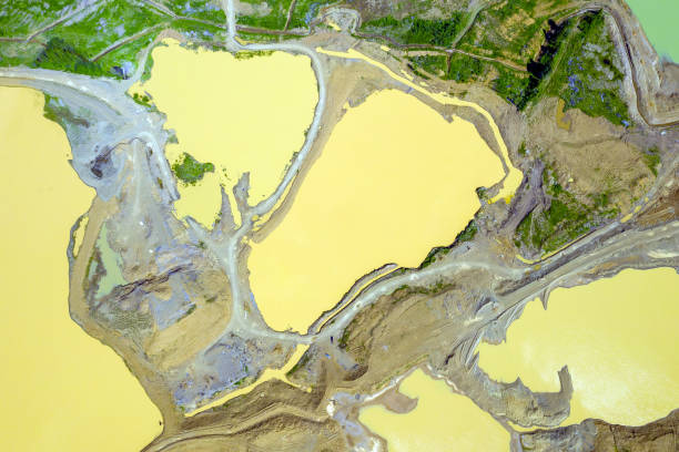 istock Dumps and polluted ponds. Problem of environmental pollution. View from above 2159817389