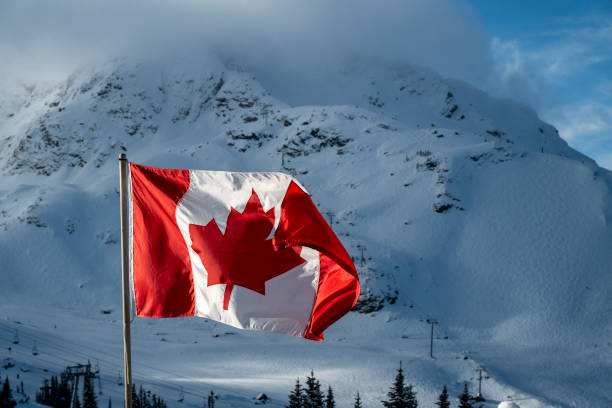 istock Scenic view of Canada flag 2159817596
