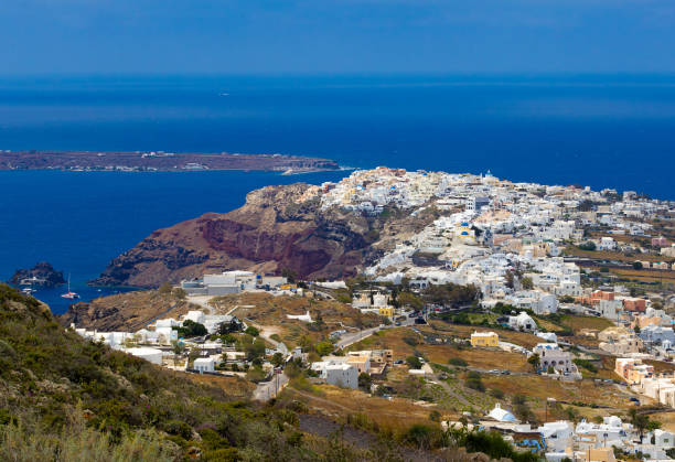 istock Diving view of Oia 2159825809