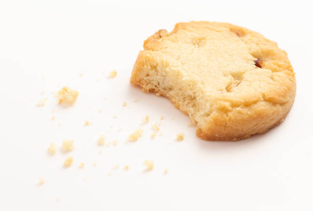istock Round Pecan Shortbread Cookies Isolated on a White Background 2159836801