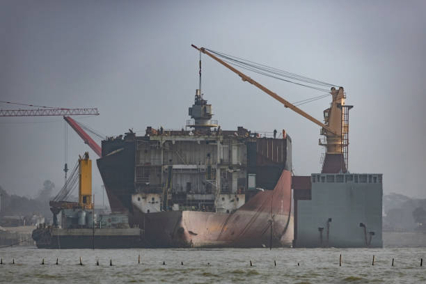 istock Ship breaking yard in Bangladesh Chittagong 2159842379