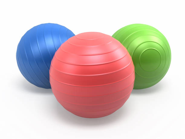istock Pilates Blue Green Red Ball render 2159848448