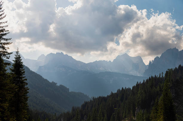 istock mountain landscape inside the Dolomites mountain range, Val di Fassa 2159849861