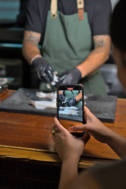 istock Content Creation in Action: Filming a Chef's Squid Preparation for Social Media 2159850362