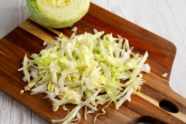 istock Raw Organic Cut Up Iceberg Lettuce Ready to Eat 2159850552