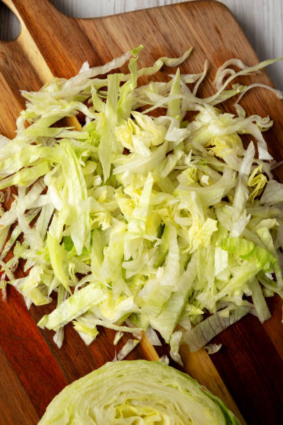 istock Raw Organic Cut Up Iceberg Lettuce Ready to Eat 2159850630
