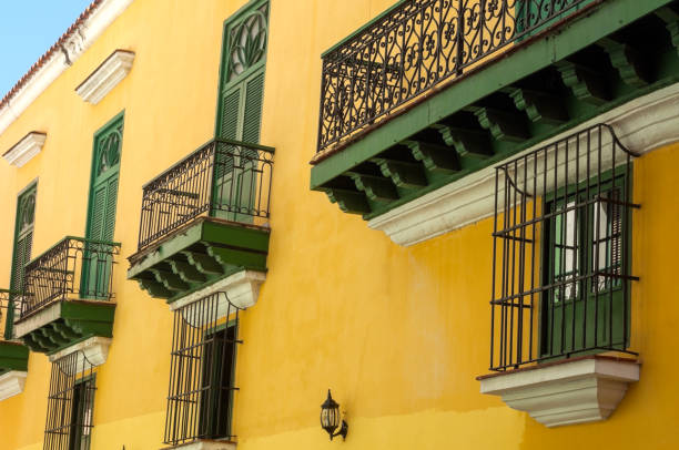 Colourful Cuban capital building exterior.