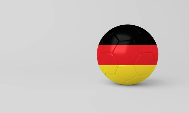 istock 3D Soccer Ball with Germany Flag Isolated on White Background 2159861920