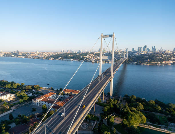 istock Bosphorus bridge over Marmara Sea in İstanbul (15 July Martyrs Bridge) 2159863621