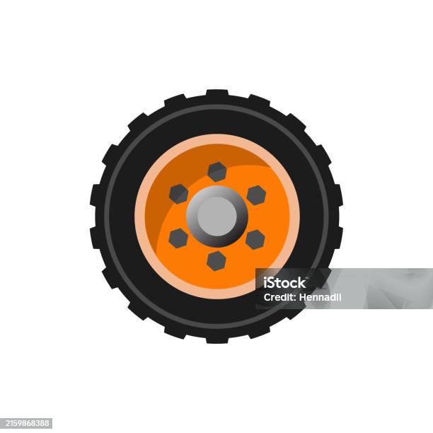 Lorry Rim Vector Heavy Truck Or Tractor Wheel Vector Image Stock Illustration - Download ...