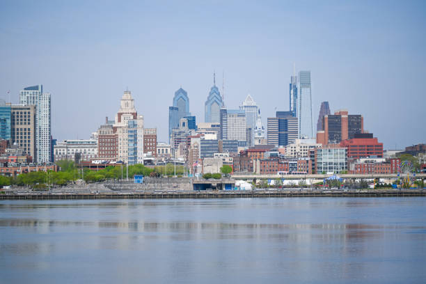 Traffic in Philadelphia downtown in beautiful spring sunny day in March 9, 2023 in Philadelphia, Pennsylvania