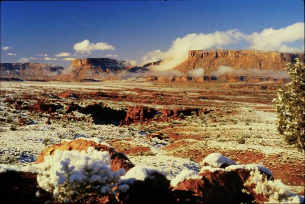 istock Fischer Towers and Professor Valley Utah December 1981 2159874048