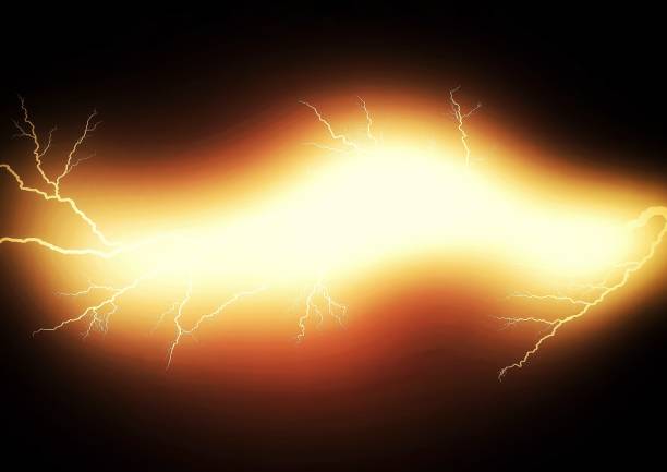 istock Orange lightning in the dark 2159875718
