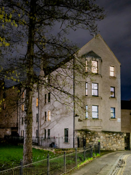 istock White harled building exteriors in Leith 2159877645