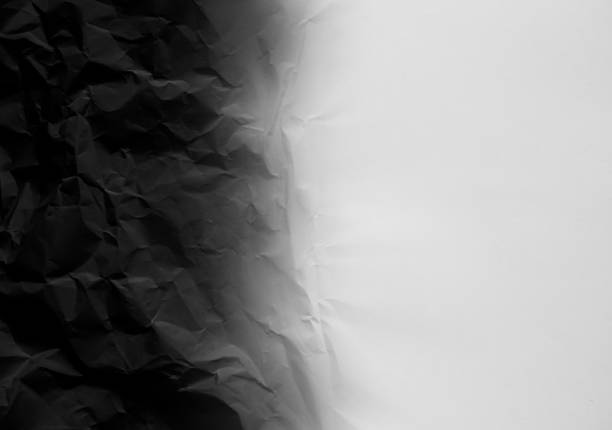 Wrinkled Paper Black White Background Abstract Wall Crease Grey Vintage Wallpaper Rough Floor Pattern Material Surface Page Elegant Retro Space Crumpled Package Cardboard Backdrop Recycling