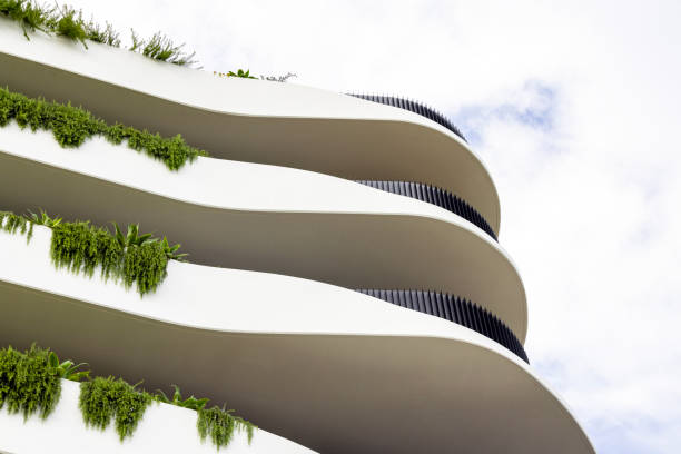istock Closeup new, modern apartment building, background with copy space 2159881697
