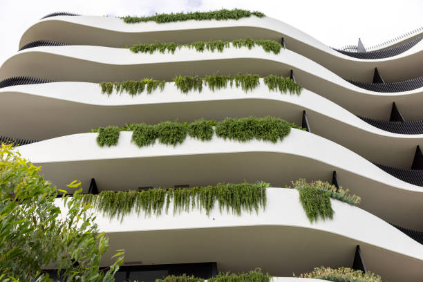 istock Closeup new, modern apartment building, background with copy space 2159882863