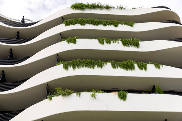 istock Closeup new, modern apartment building, background with copy space 2159883042