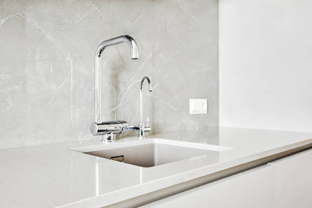 istock Double sink and water tap for pure water 2159902159