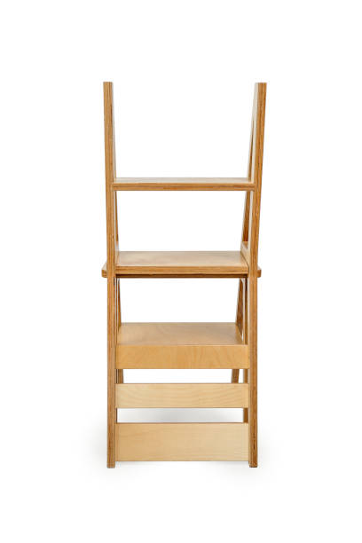 istock Foldable wooden chair transforming into stepladder 2159904789