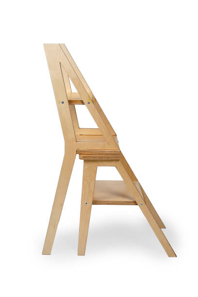 istock Foldable wooden chair transforming into stepladder 2159904790