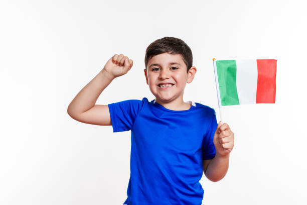 istock Cheerful Boy with Italian Flag 2159904819