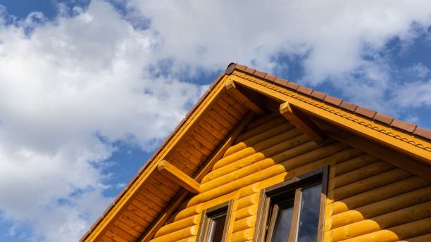 istock Cabin with blue sky in the background. 2159906665