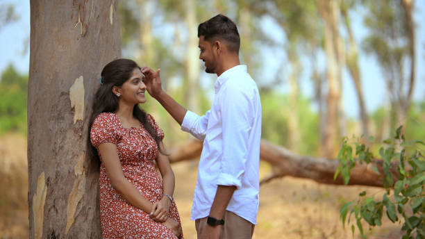 istock Young  couple outdoors in nature spending time with each other 2159907580
