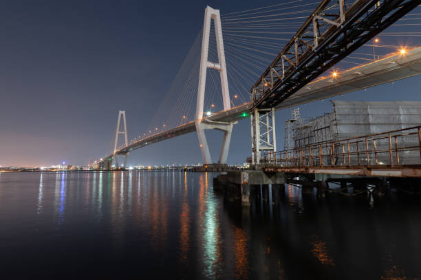 istock Bridge over Nagoya Port at night 2159909077