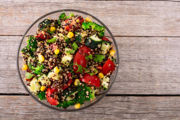 istock Fresh vegetable salad with quinoa 2159916588