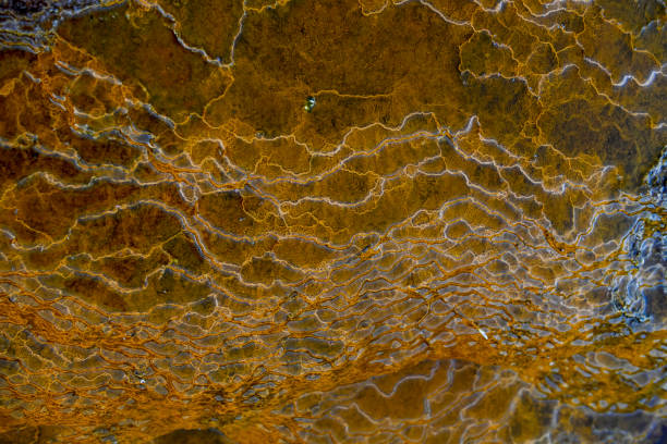Abstract Water Channels in Mineral-Rich Rio Tinto