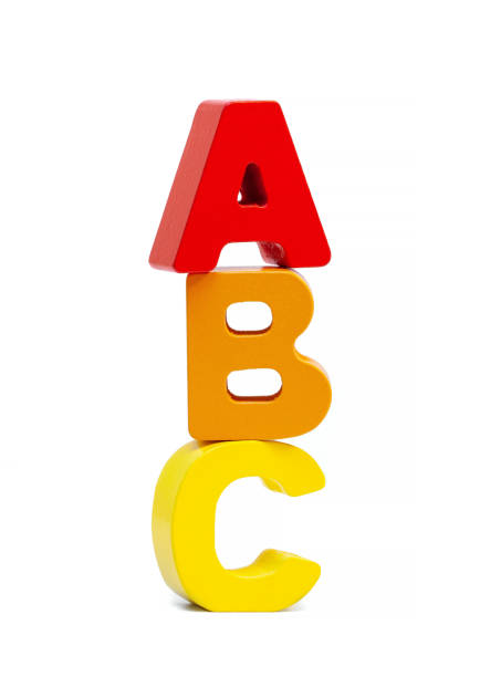 Alphabet ABC isolated on white background.
