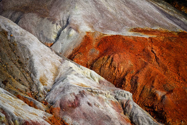 Multicolored Geological Formations in Rio Tinto, Huelva