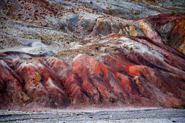 Multicolored Geological Formations in Rio Tinto, Huelva